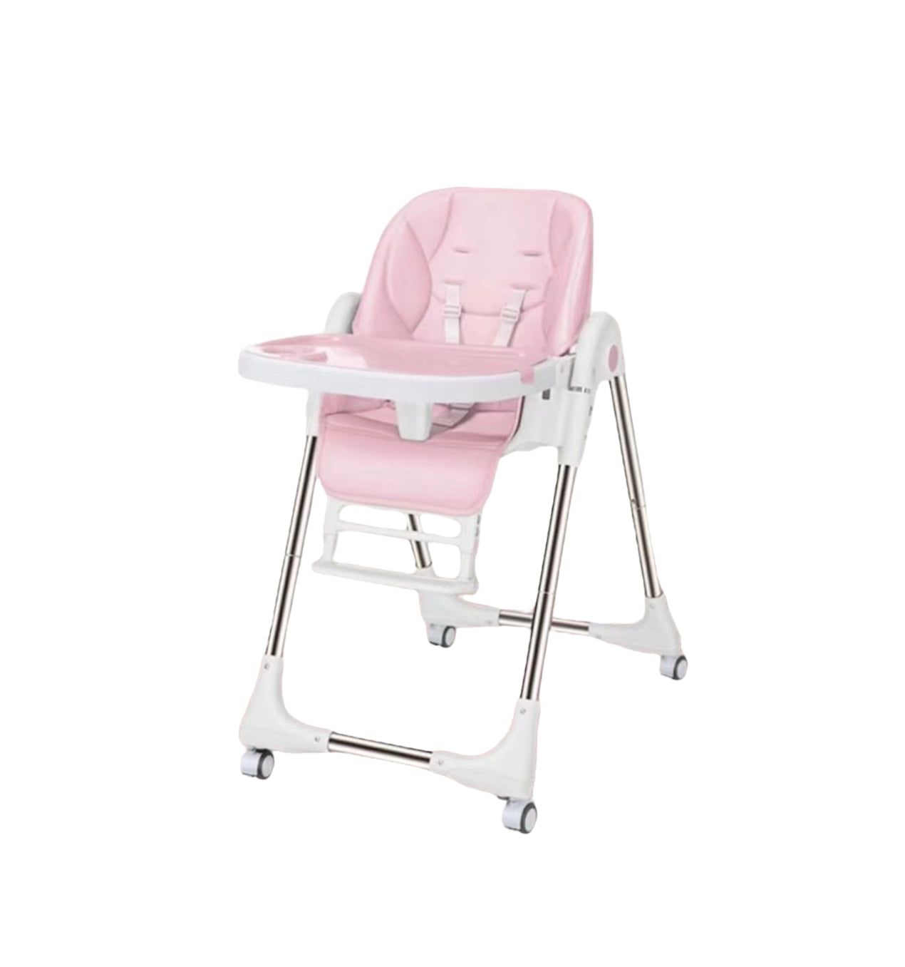 Silla De Comer Multiposiciones Plegable Rosada Lubabycas