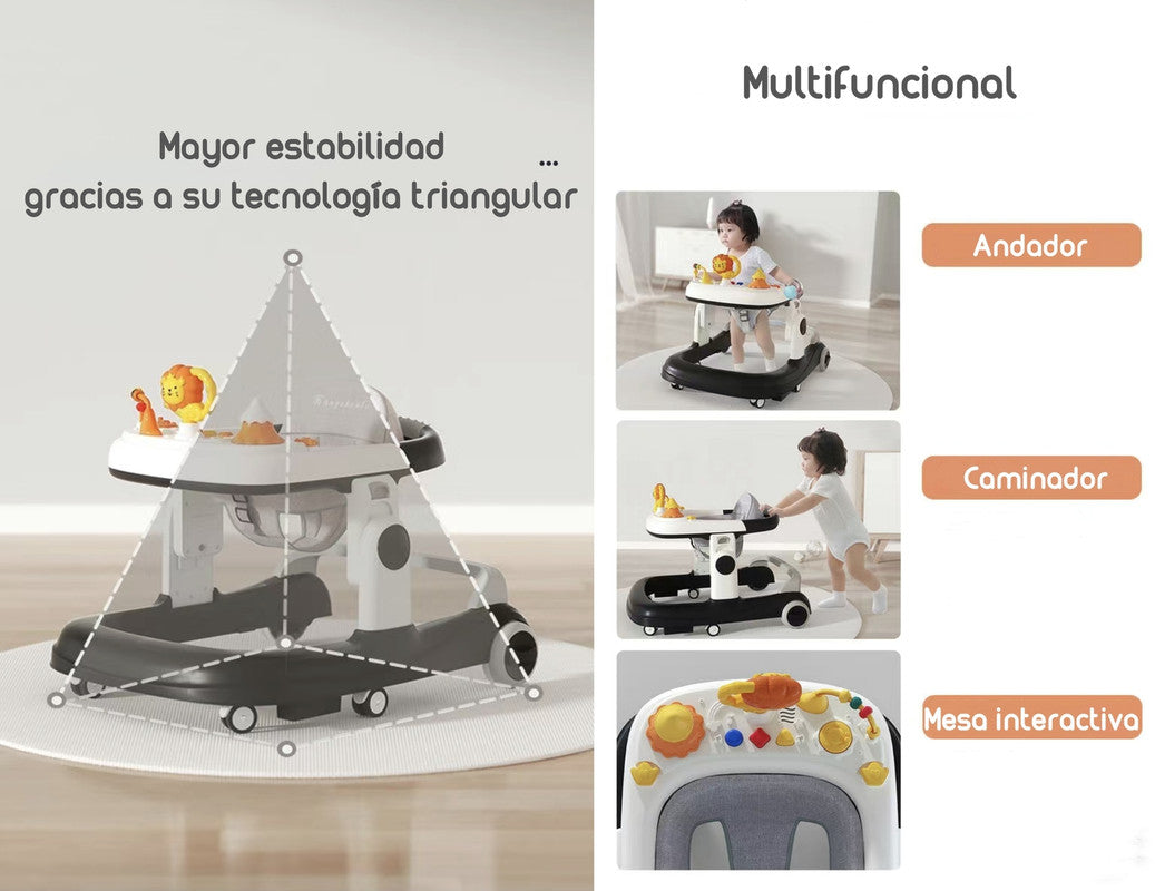 Andador Con Apoya Pies Y Más Accesorios Negro Lubabycas