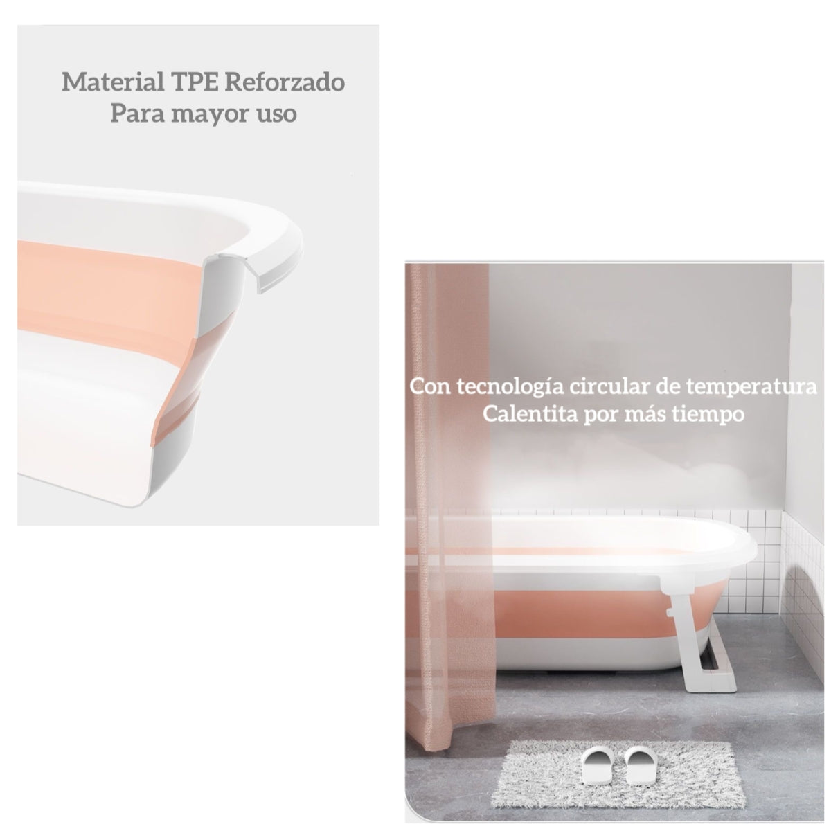 Bañera Plegable Con Cojín Y Más Accesorios Azul Lubabycas