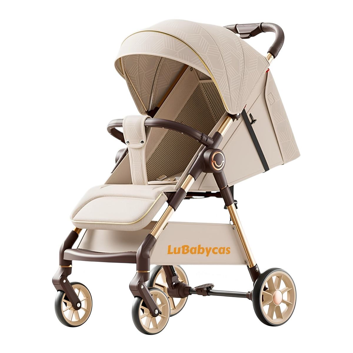 Coche De Paseo Últra Resistente 25kg Tek Dorado LuBabycas