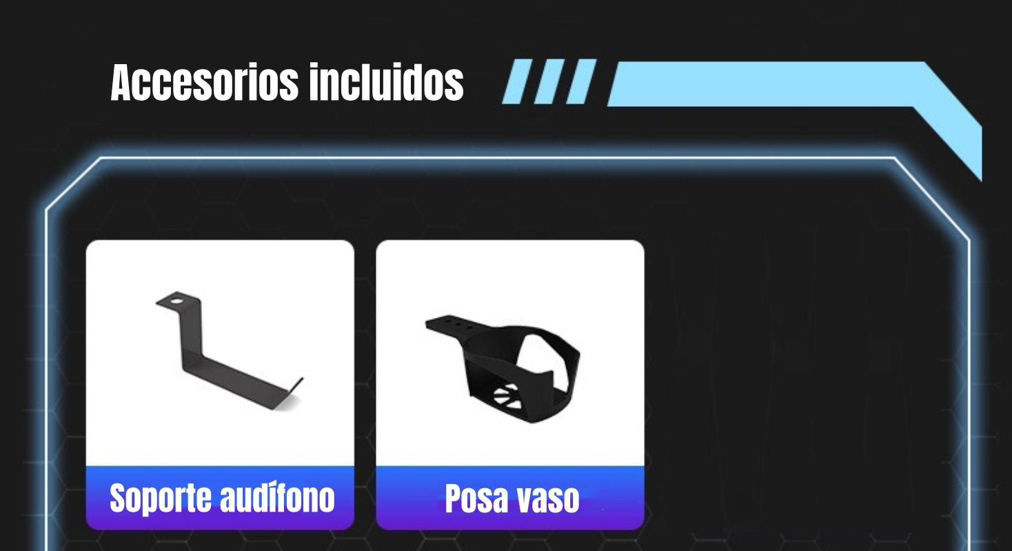Escritorio Gamer 120x60x73cm Con Luces Negro LuBabycas