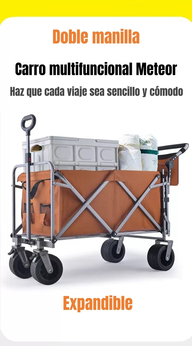 Carro Camping Expandible Multifuncional Doble Manilla Meteor