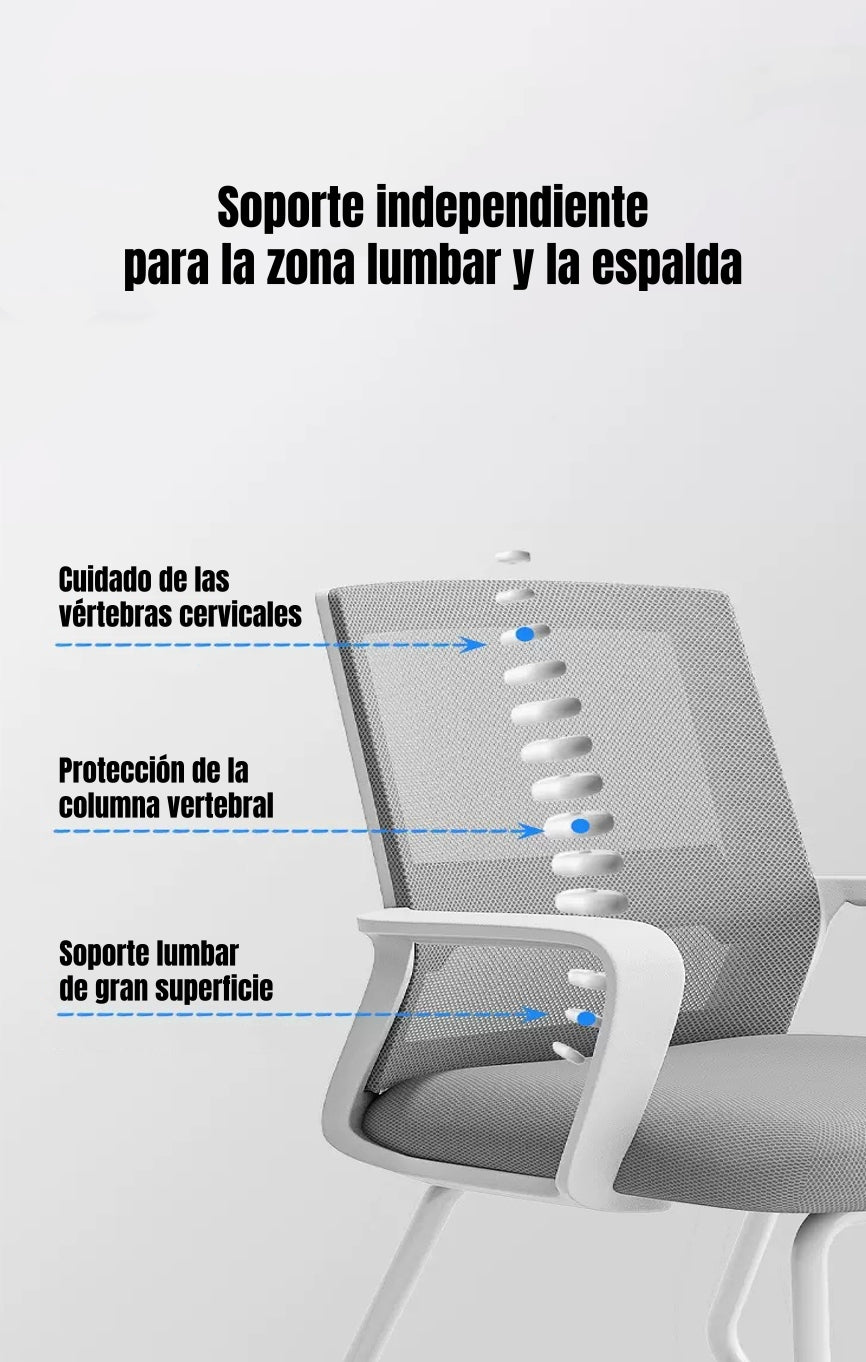 Silla De Escritorio Oficina Con Reposacabezas Polar Negra