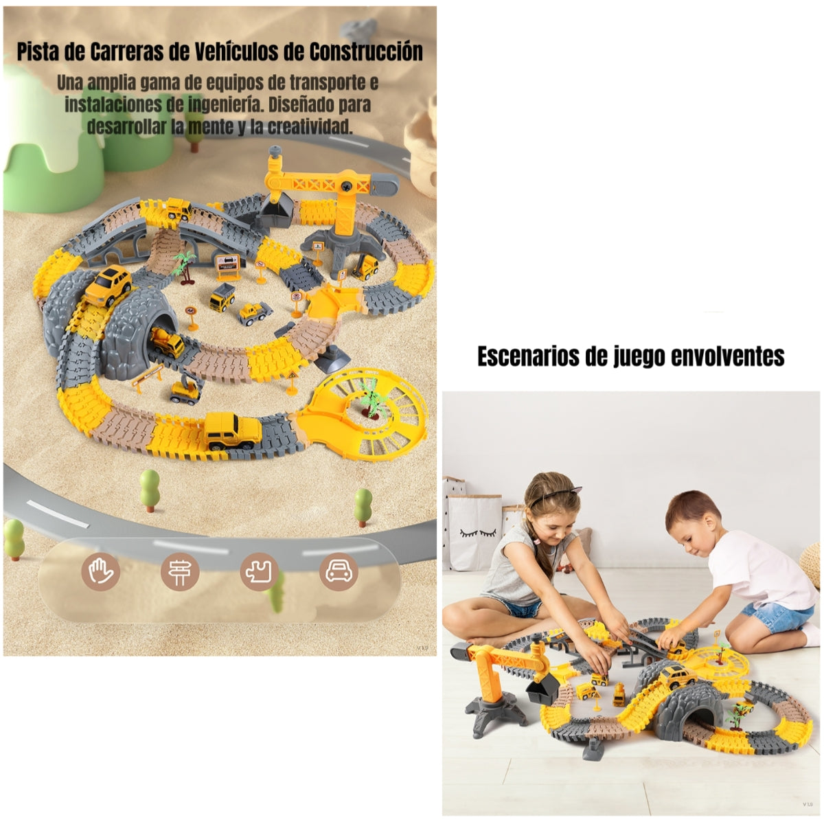 Juguete Autopista Eléctrica 249 Piezas TM208 LuBabycas