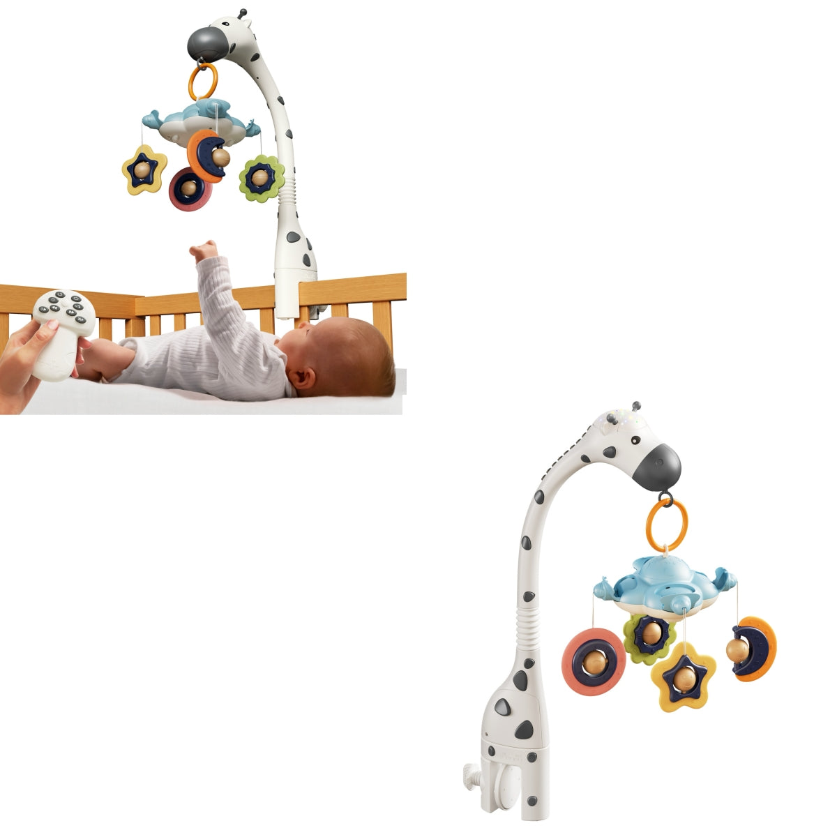 Móvil Y Proyector Luz Espanta Cuco Control TM177 LuBabycas