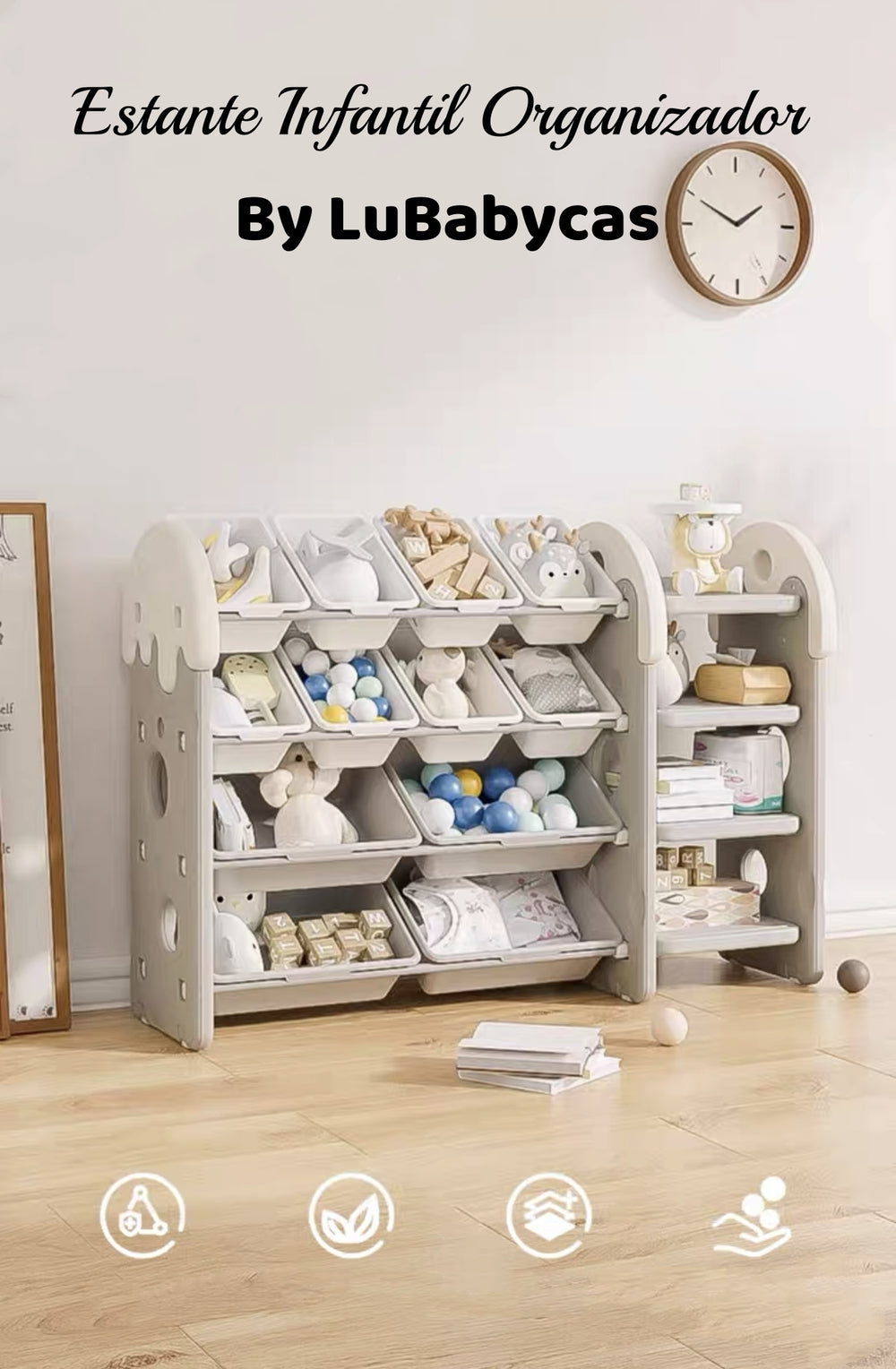 Organizador De Juguetes Estante Infantil Gran LuBabycas
