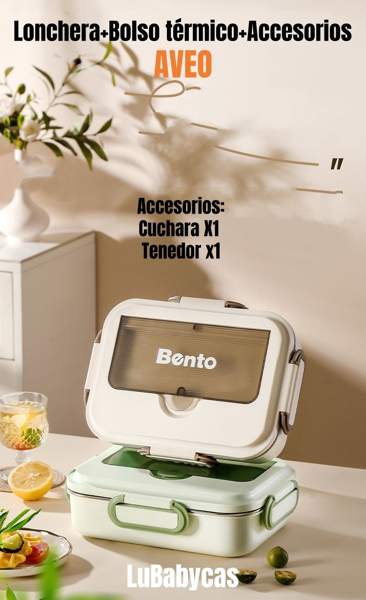 Lonchera Fiambrera Calentadora Con Bolso Térmico LuBabycas