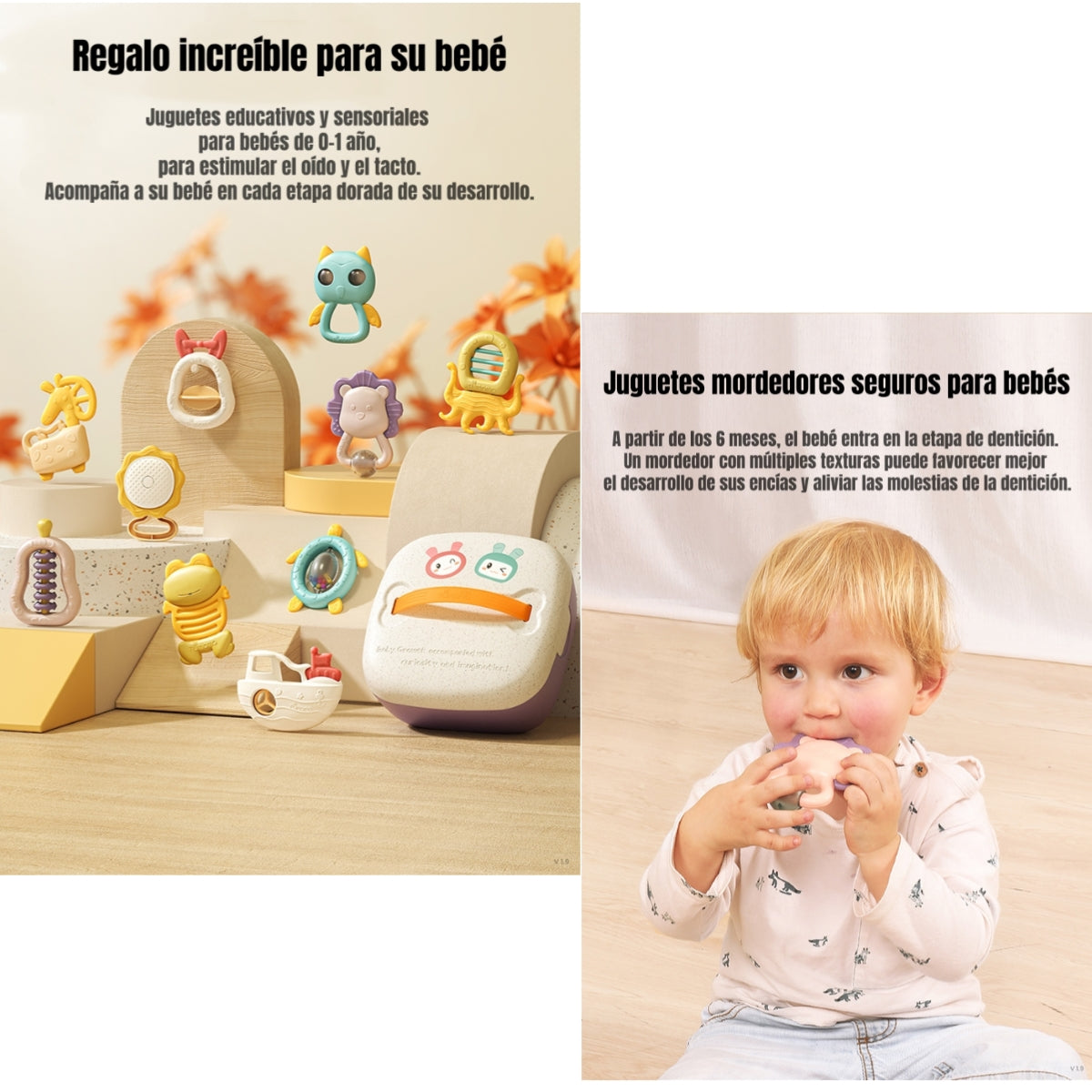 Mordedores Juguetes Sensoriales Educativos TM146 LuBabycas