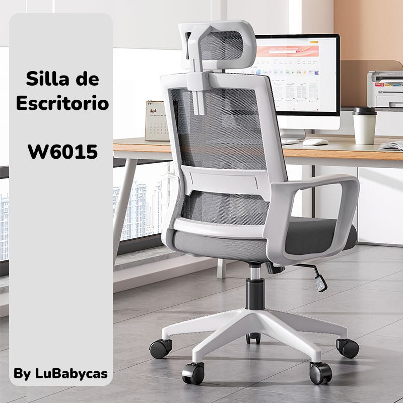 Silla De Escritorio Blanca Con Apoya Cabeza W6015 By LuBabycas