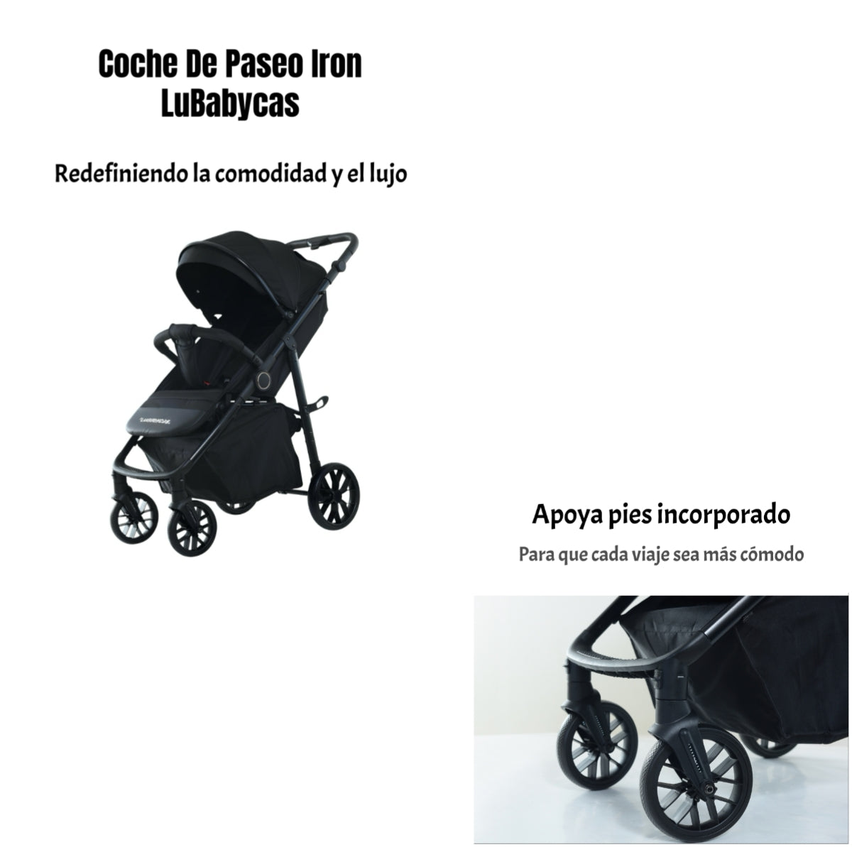 Coche De Paseo Hasta 4 Años Con Posa Vaso Iron LuBabycas