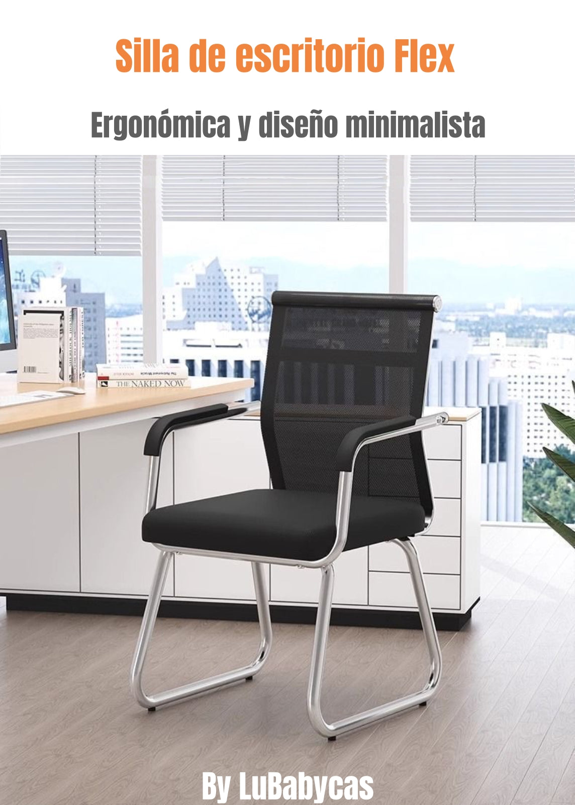 Silla de Escritorio Oficina Flex Negra by LuBabycas