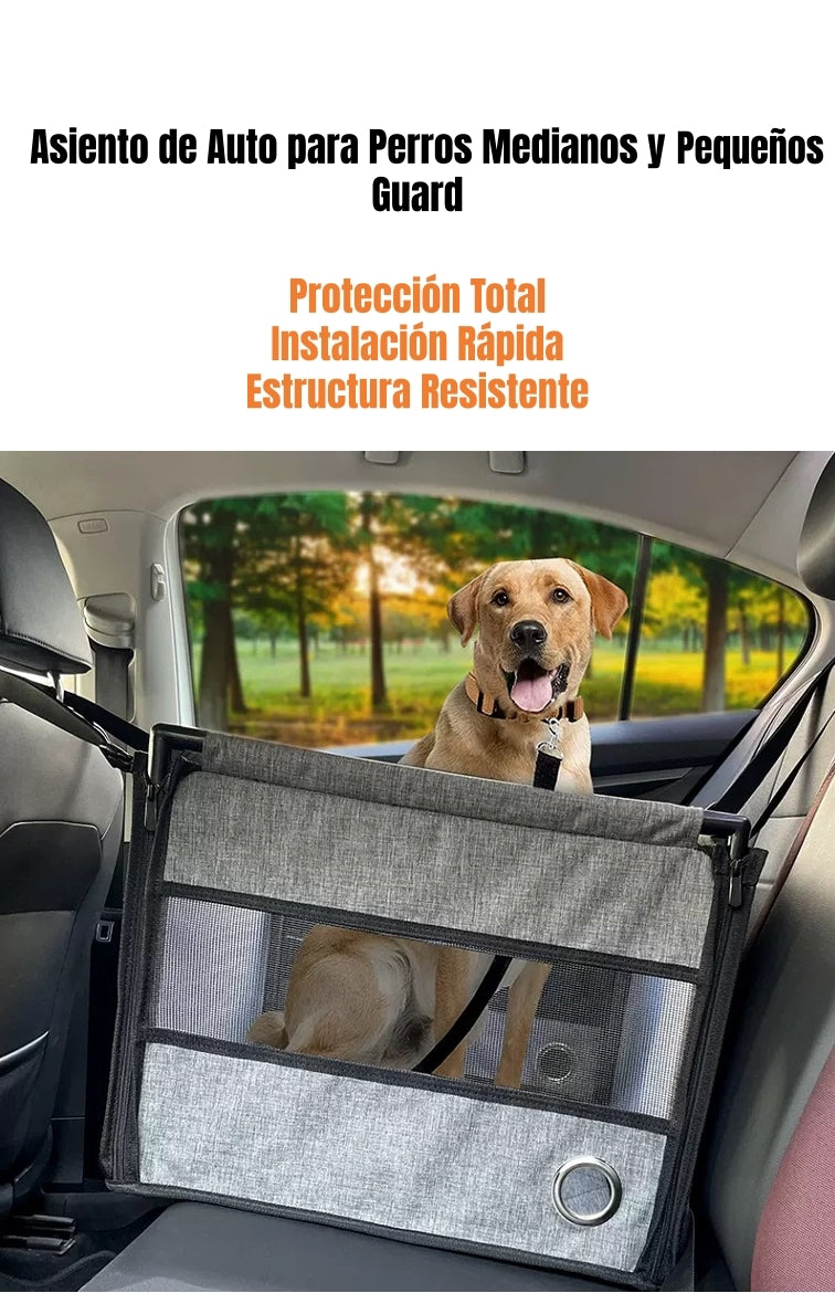 Asiento De Auto 49cm Perros Plegable Con Protector Guard