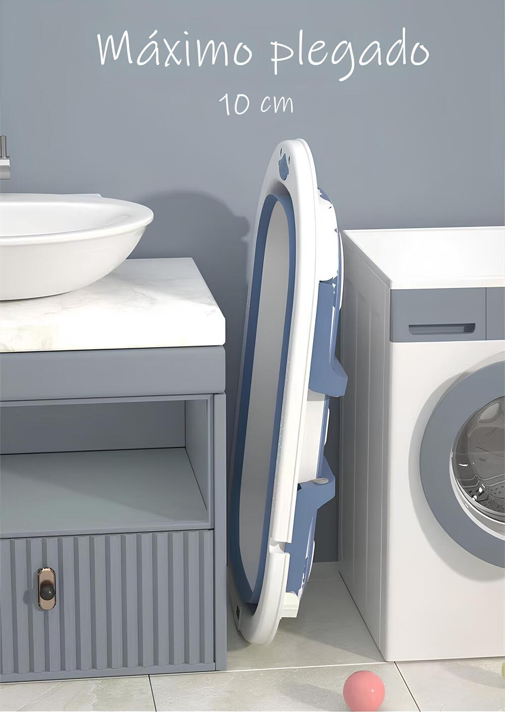 Bañera Plegable Con Termómetro Cojin Y Más Accesorios Rosada