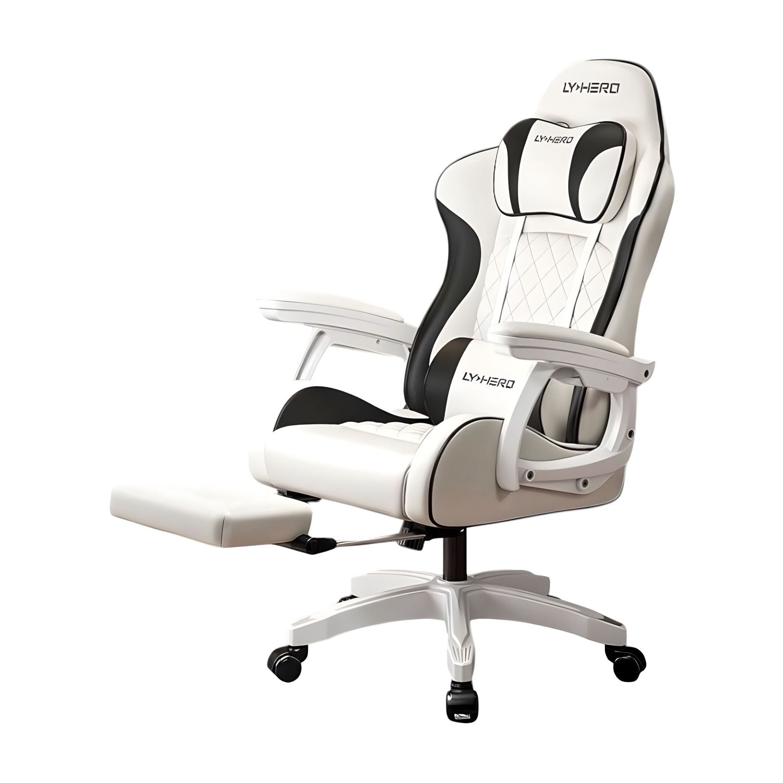 Silla Gamer Ergonómica Reclinable Con Reposapies Blanca