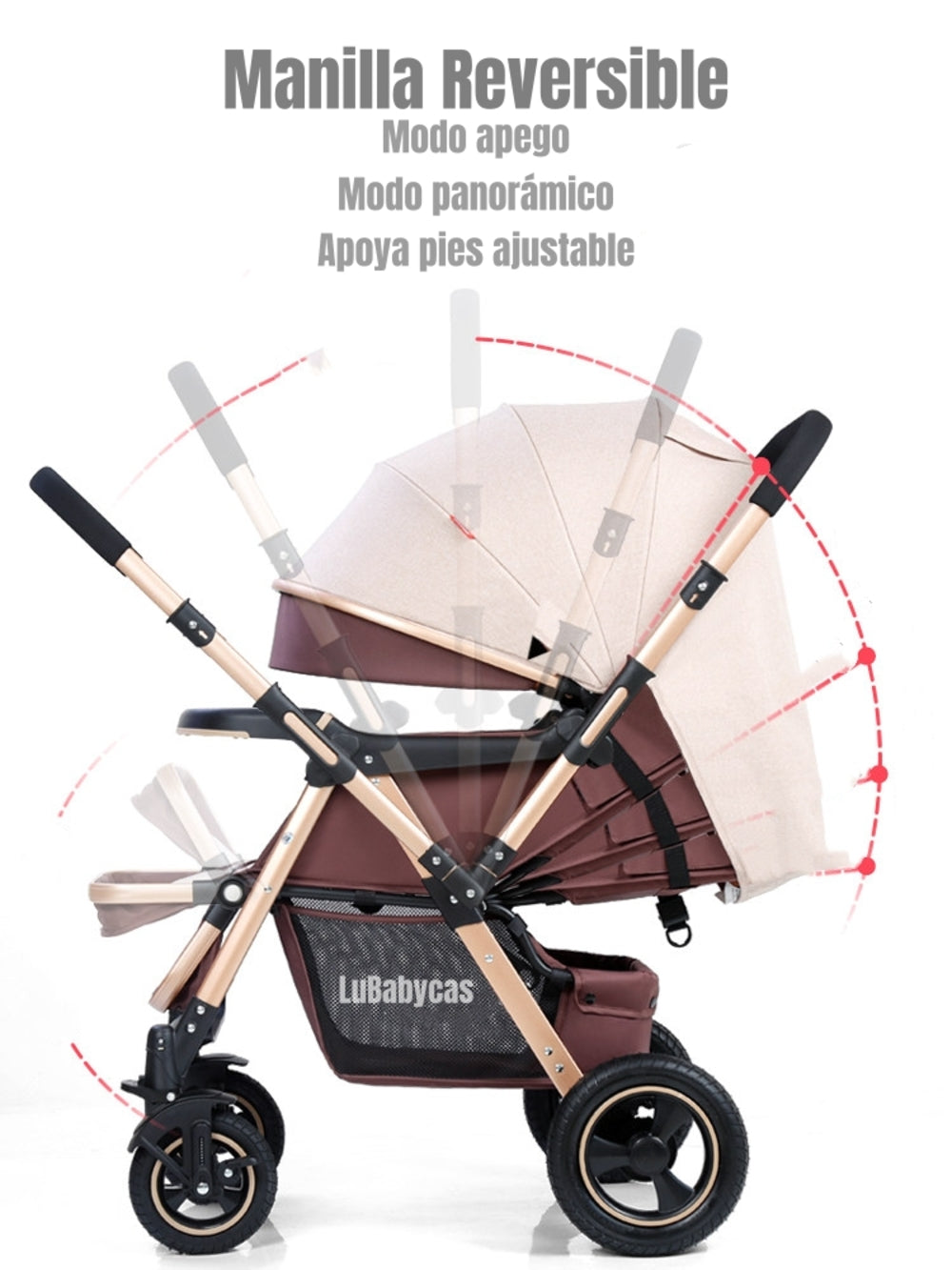 Coche De Paseo Reversible Rubik LuBabycas