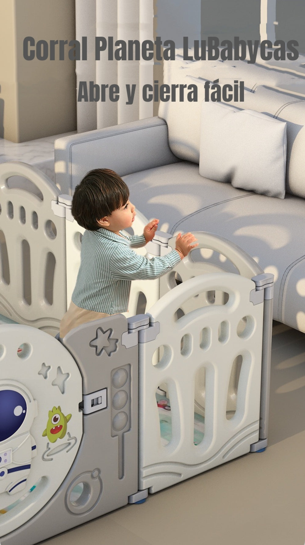 Corral Planeta Con Alfombra Y Pelotas LuBabycas