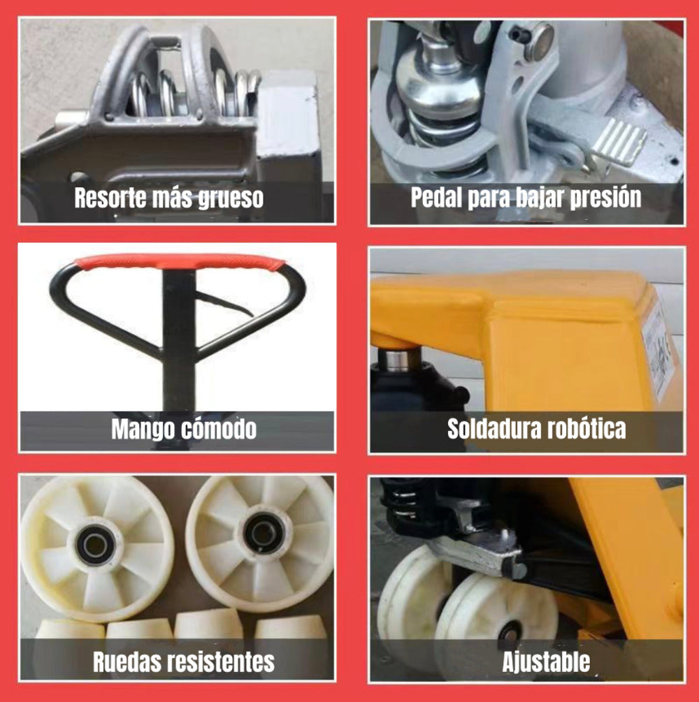 Transpaleta Manual Industrial 2000 Kilos 550mm