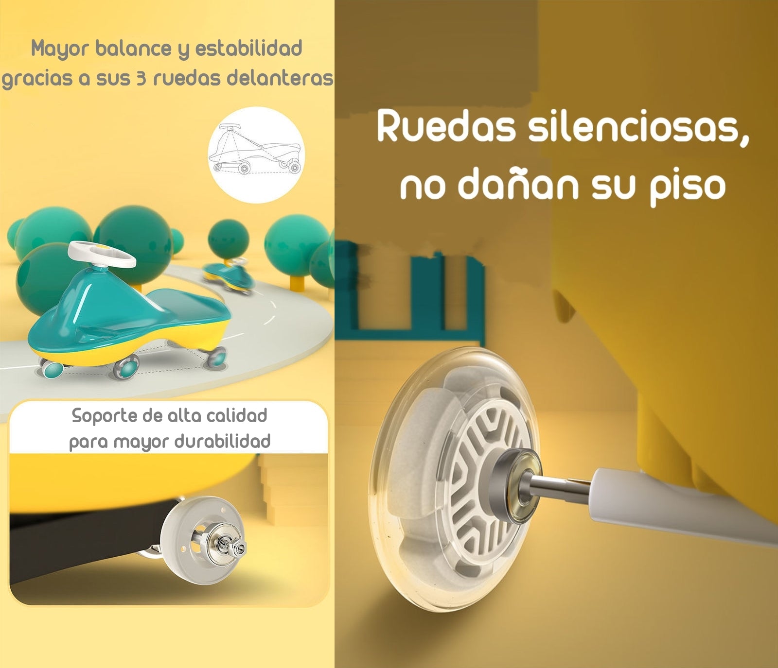 Andador Correpasillo Swing Car Andador Verde By Lubabycas