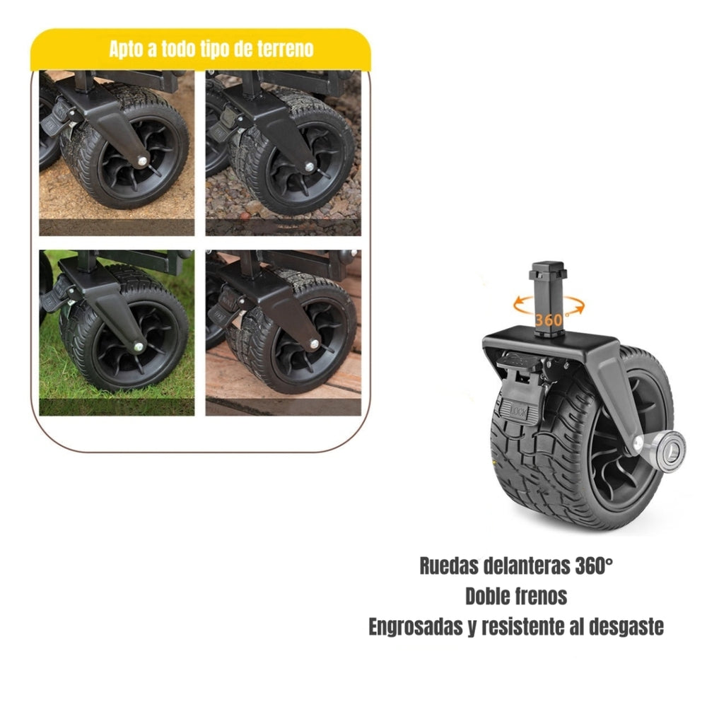Carrito Para Compras y Camping Plegable Con Frenos Tank