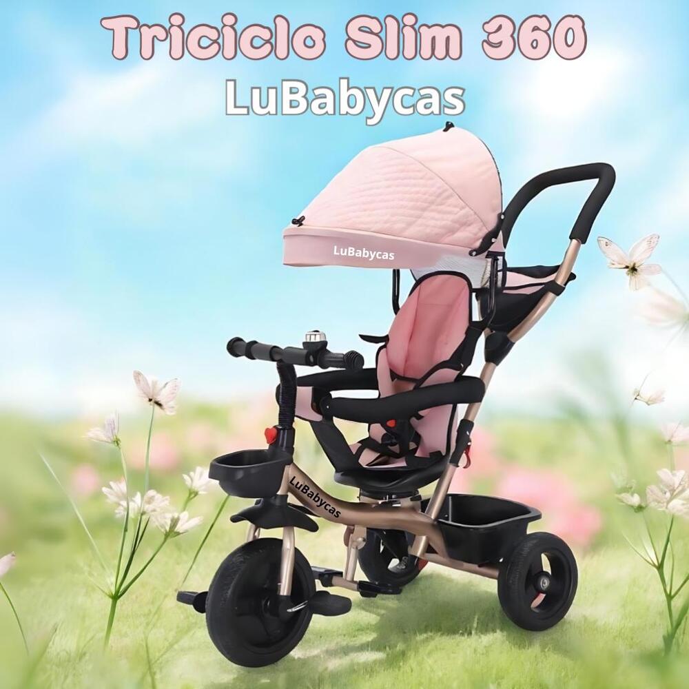 Triciclo 3 En 1 Con Apoya Pies 360°LuBabycas Rosado