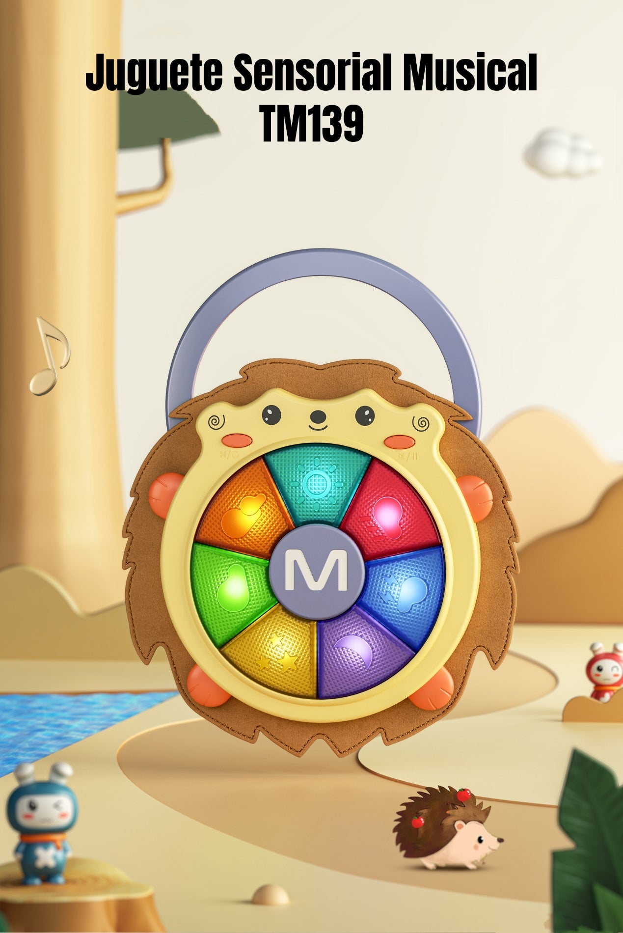 Juguete Sensorial Musical Con Luces 0-6 Años TM139 LuBabycas