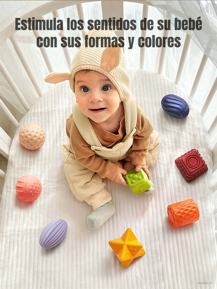 Juguete Sensorial Bloques Pelotas Mordedor TM193 LuBabycas