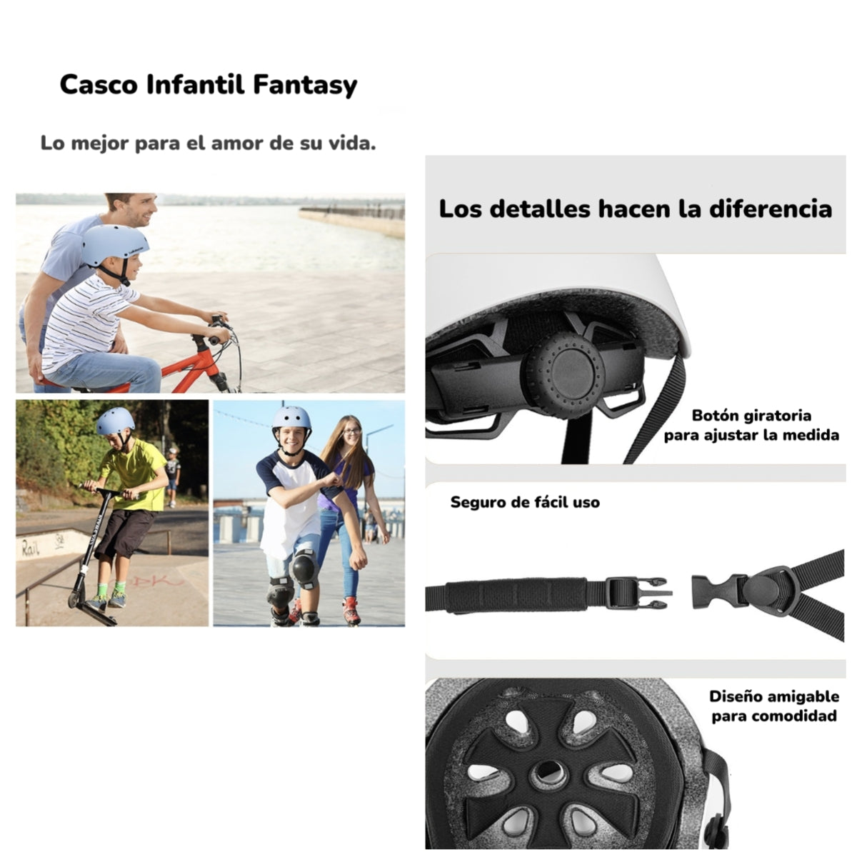 Casco Infantil Bicicleta Regulable Fantasy LuBabycas