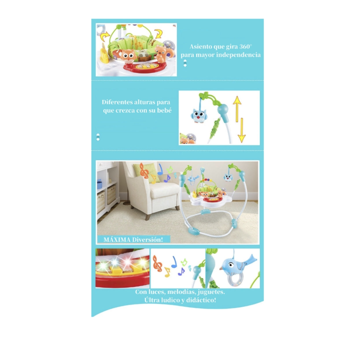 Saltarín Jumping 360° LuBabycas