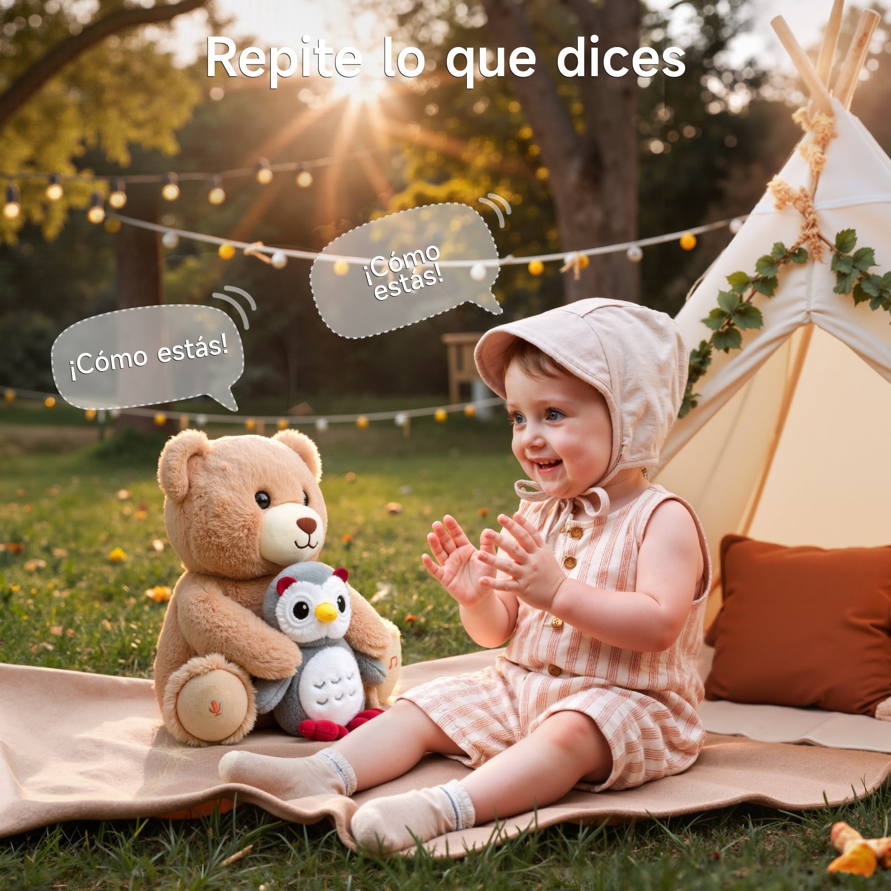 Peluche Interactivo Oso Musical Grabación JP008 LuBabycas