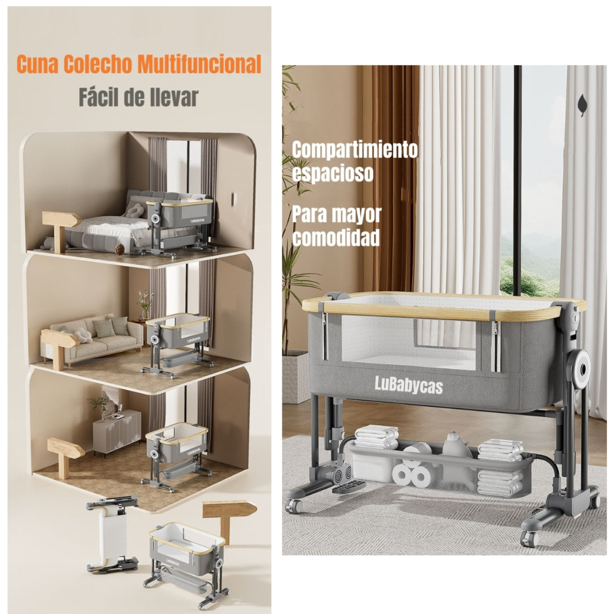 Cuna Colecho Con Mudador Hope LuBabycas
