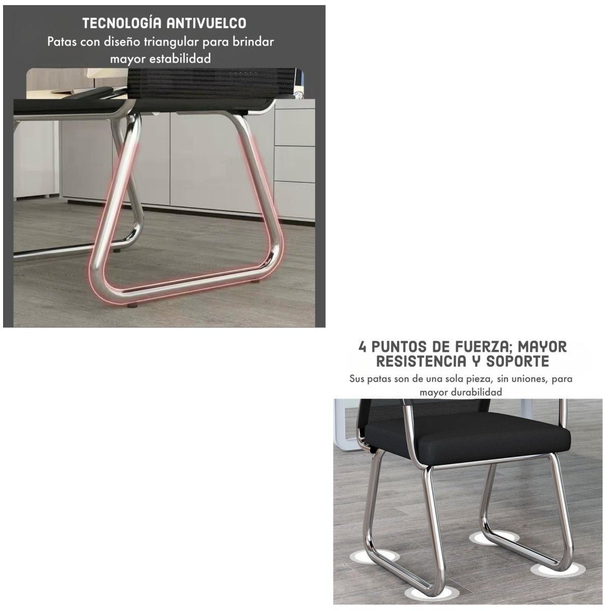 Silla de Escritorio Oficina Flex Negra by LuBabycas