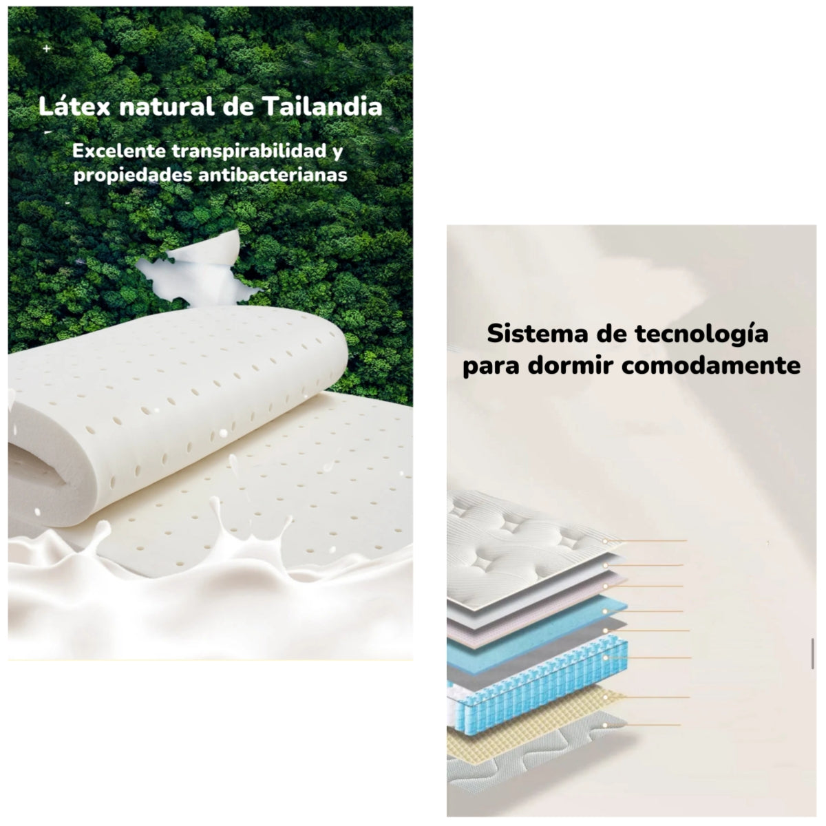 Colchón 2 Plazas 150x190x30cm Comprimido Pocket LuBabycas