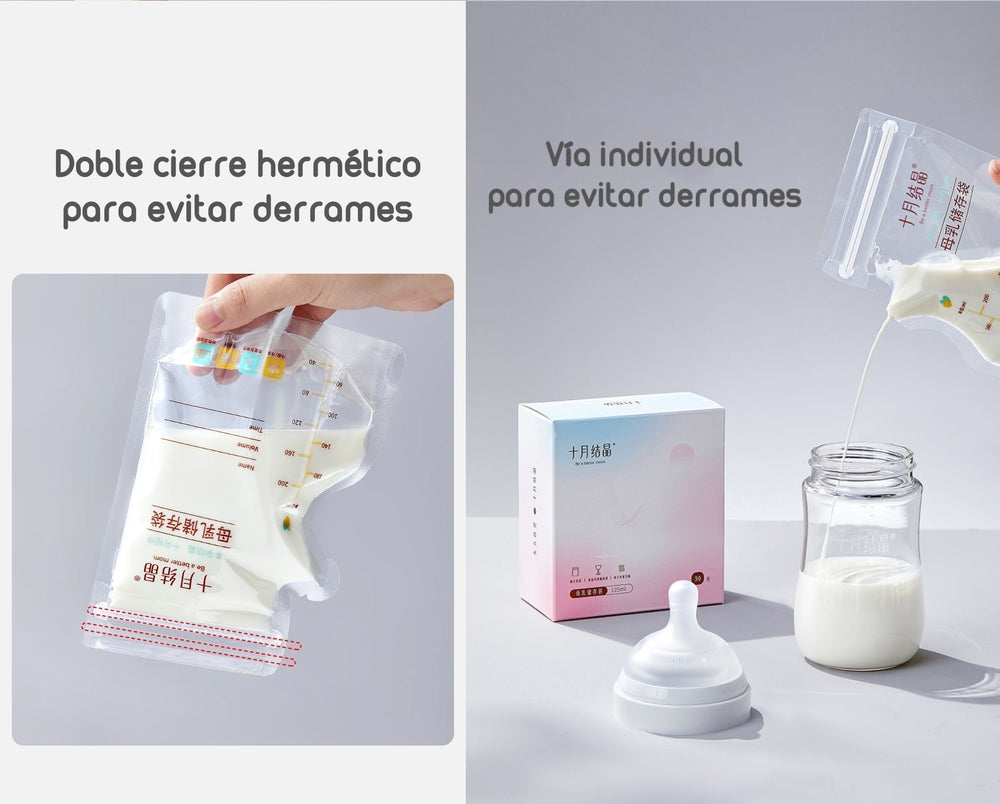 Bolsa Para Leche Maternal 36 Unidades Y 1 Plumón Lubabycas