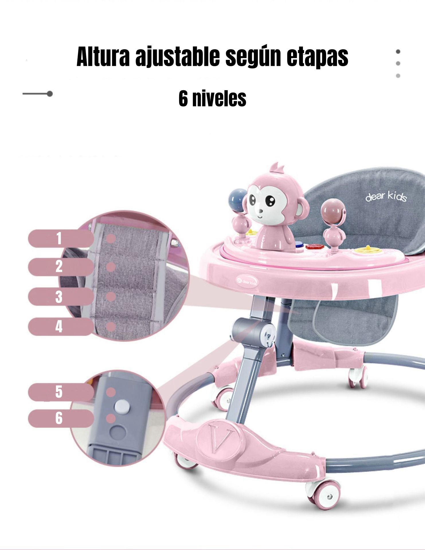 Andador Caminador Plegable Apoya Pies Bora Azul LuBabycas