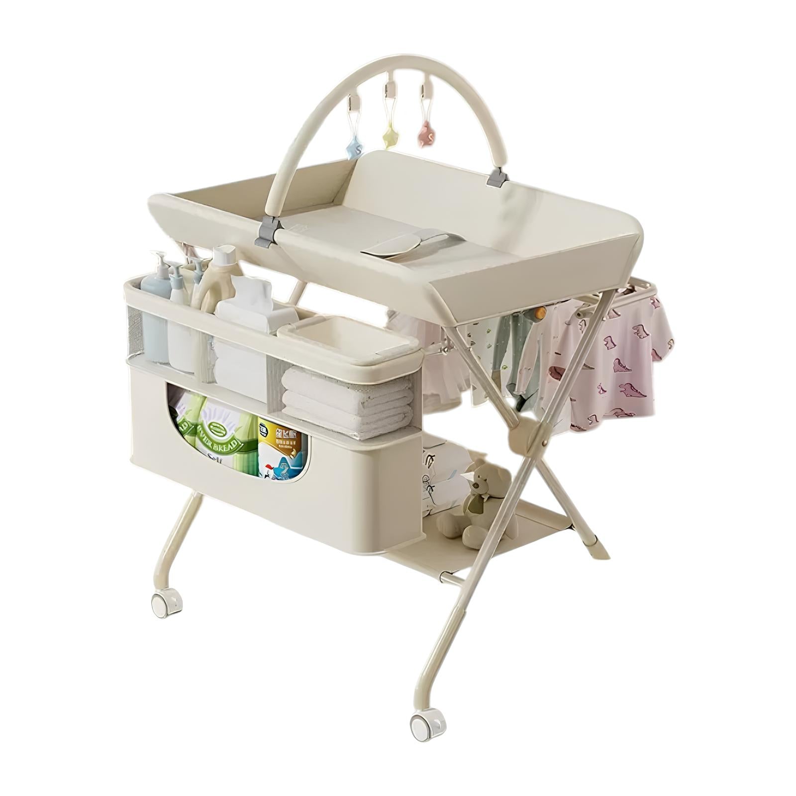 Mudador De Pañales Plegable Regulable Canasto Line LuBabycas