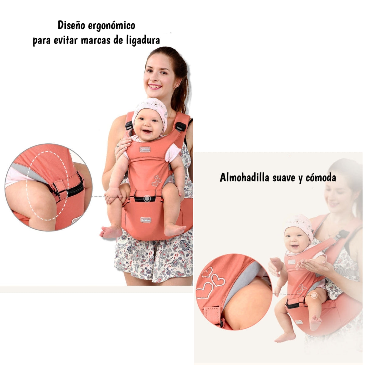 Portabebé Ergonomico 0-3 Años Sonet Gris By Lubabycas