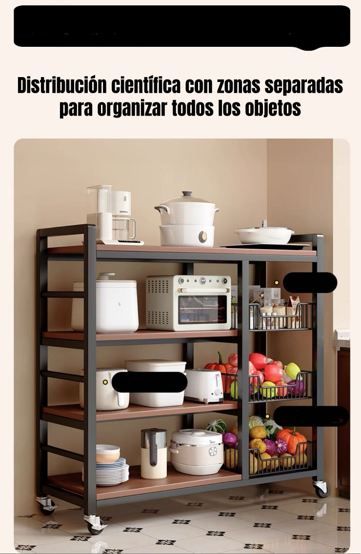 Estantes Organizador Repisa Cocina 4 Niveles 80cm