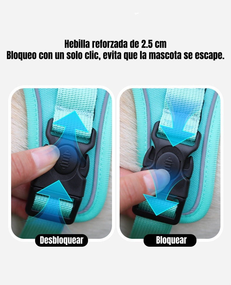 Arnés Para Perro Ajustable Con Correa 1,5M Reflectante Kayla