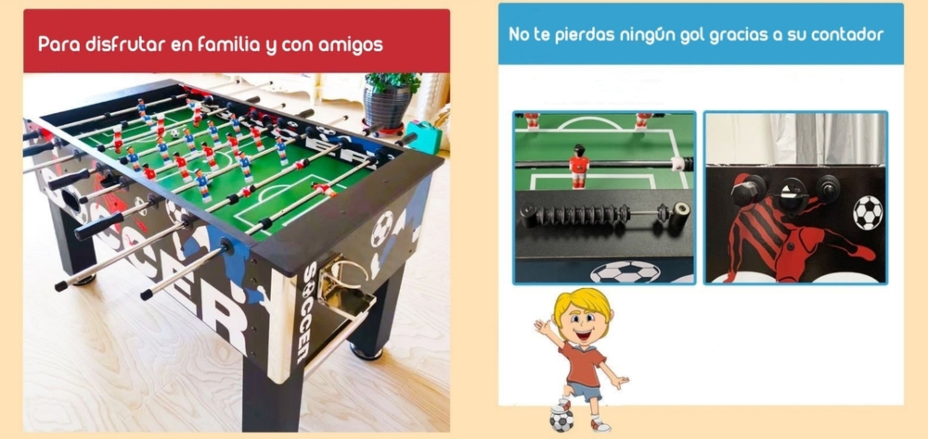 Taca Taca De Fútbol Madera 140*76cm Premium By Lubabycas