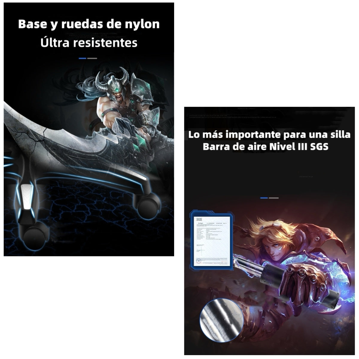 Silla Gamer Reclinable Con Reposa Pies Energy LuBabycas