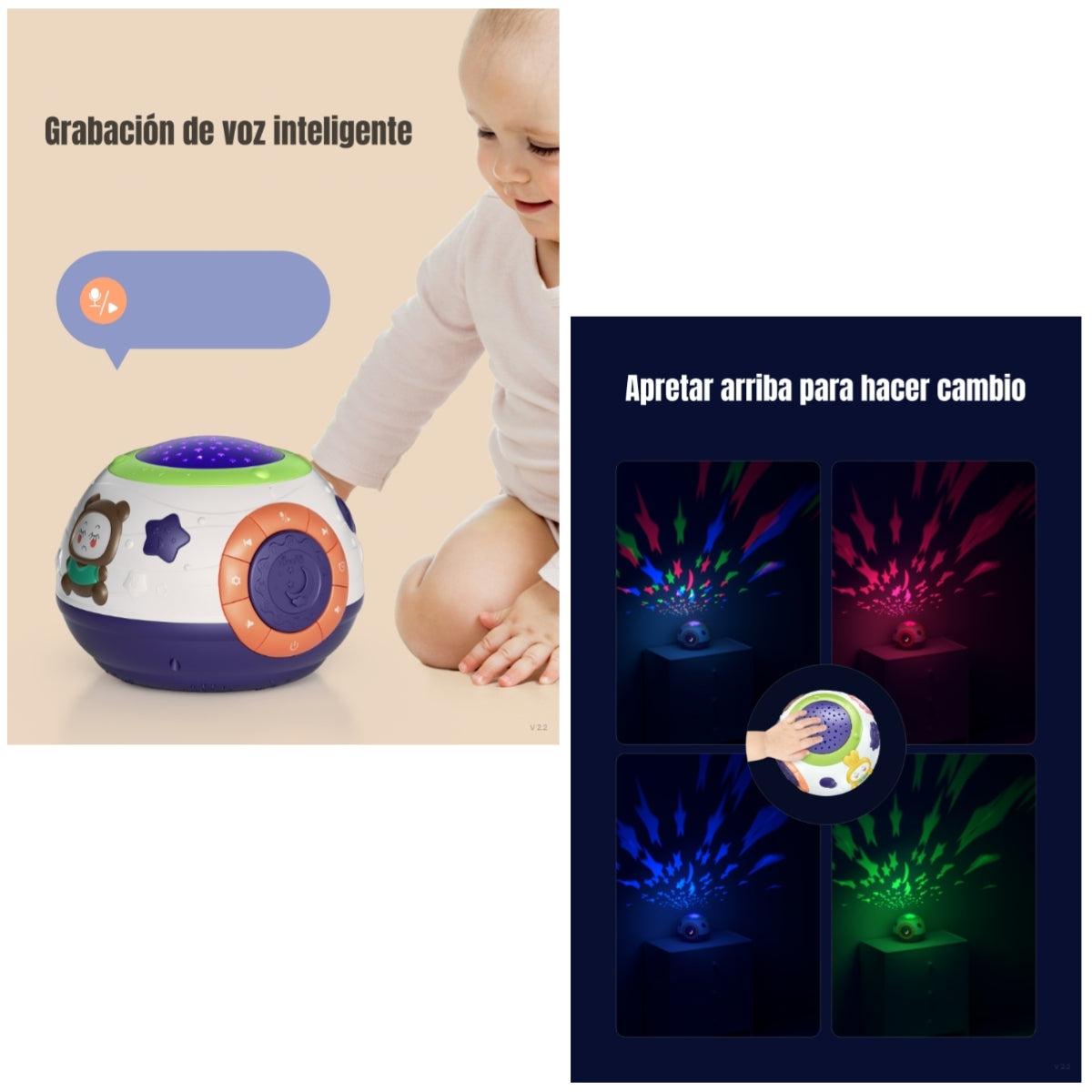 Proyector Inteligente Lámpara Luz Melodía Espanta Cuco TM168