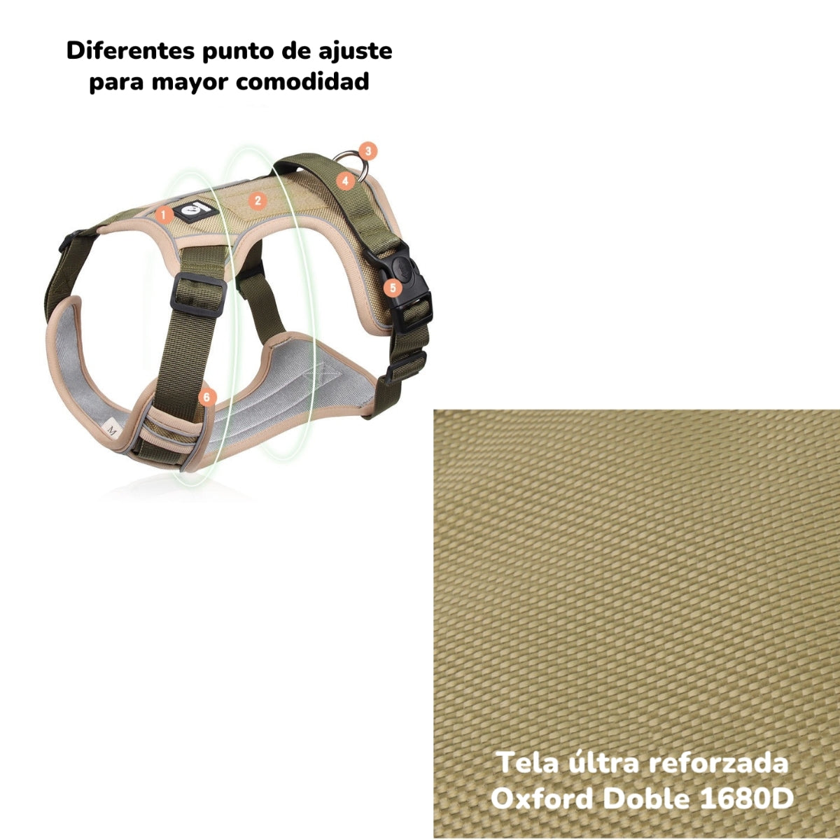 Arnés Para Perro Ajustable Con Correa Reflectantes Mimi S