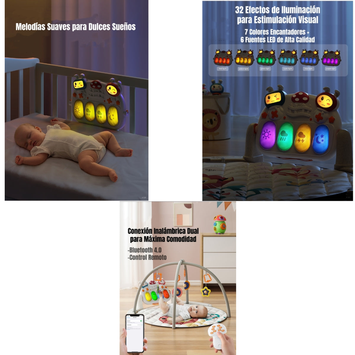 Gimnasio Bluetooth Musical Piano Con Control TM220 LuBabycas