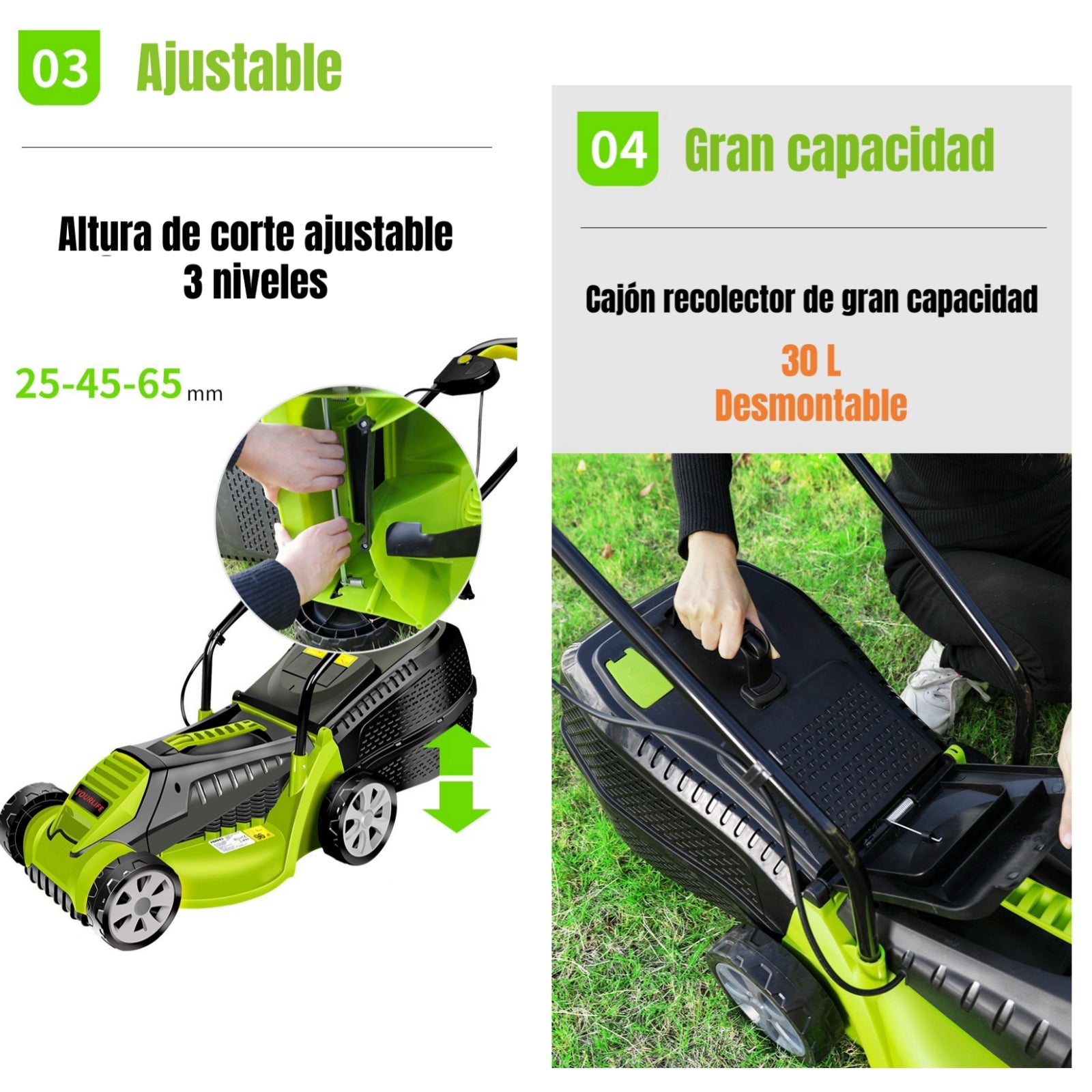 Cortadora De Pasto Eléctrica 1600W 3600RPM F01