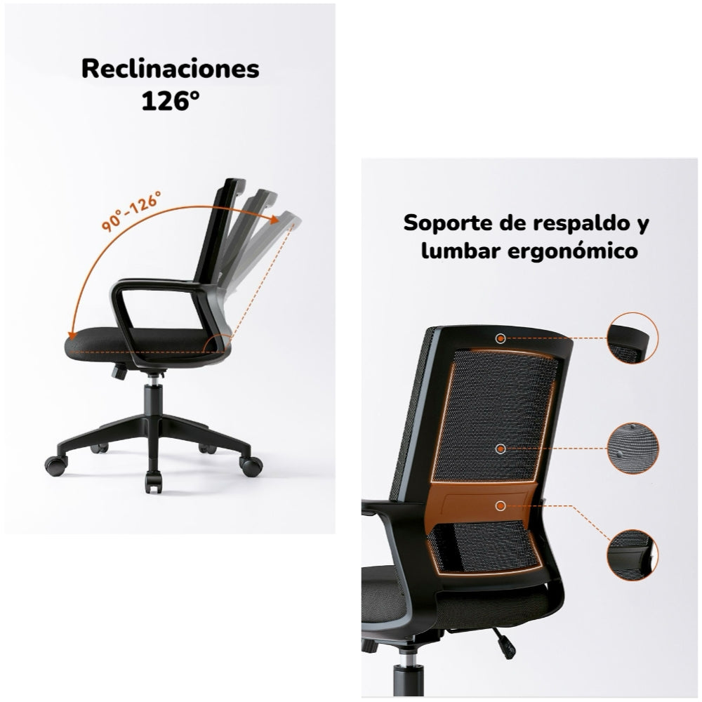 Silla De Escritorio Blanca Con Apoya Cabeza W6015 By LuBabycas