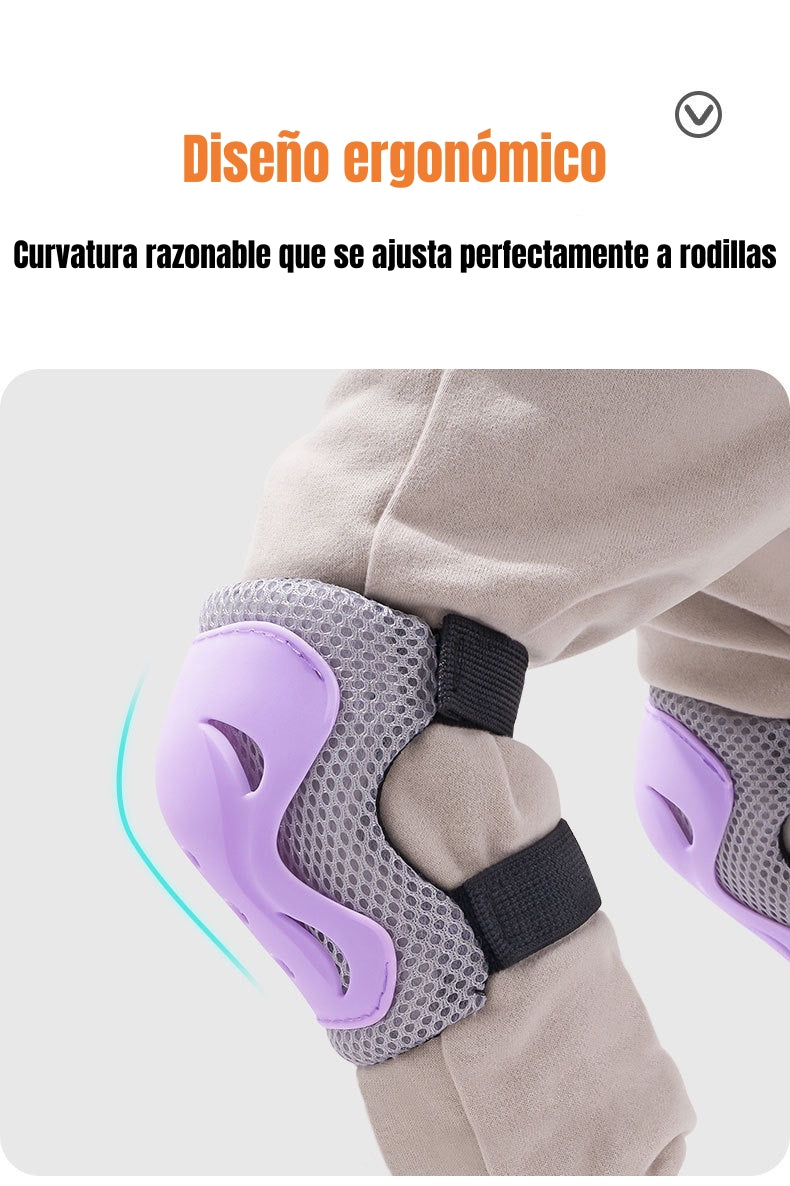 Set Protección Infantil 6 PCS Coderas Rodilleras Muñequeras