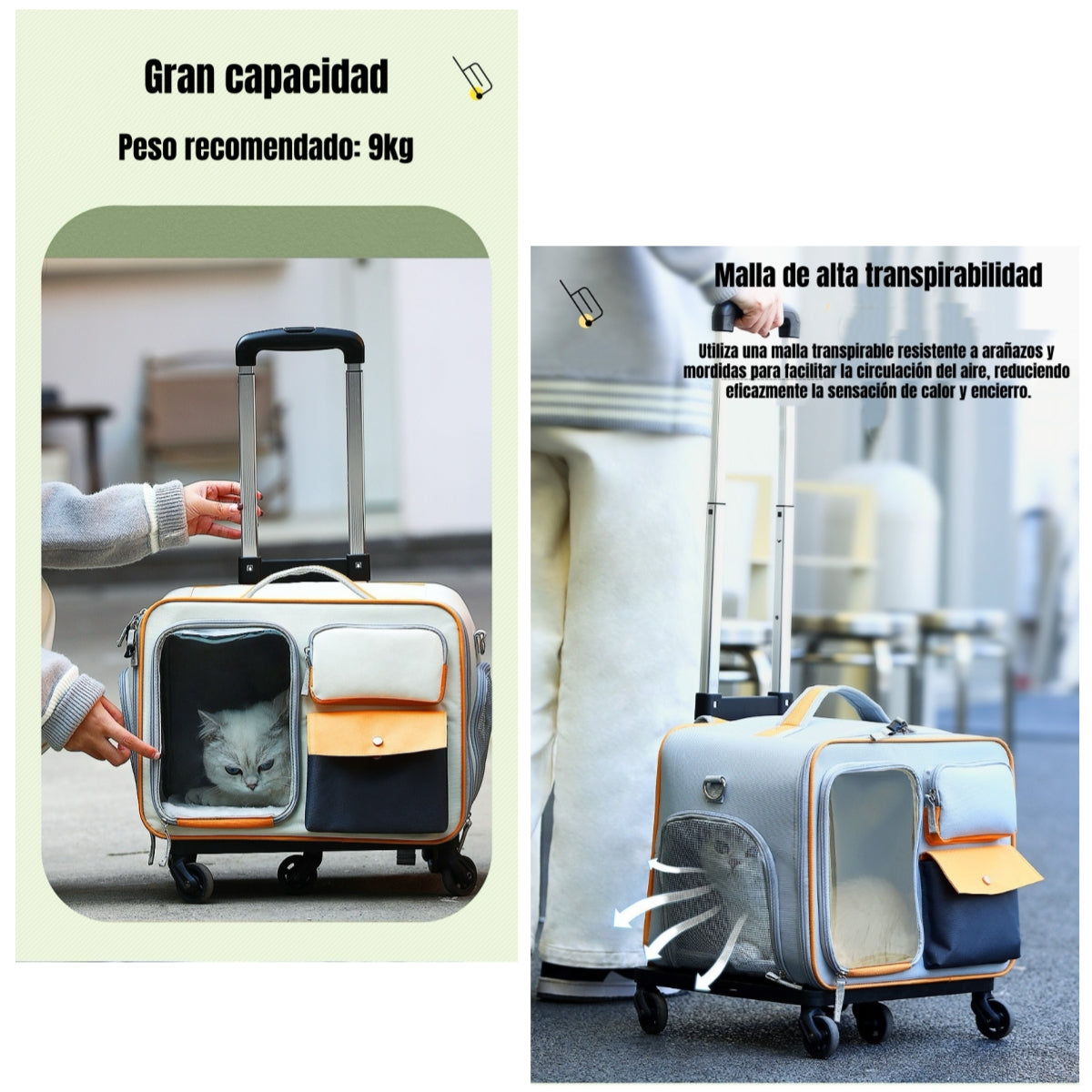 Maleta Mochila Bolso Perros Gatos 3 En 1 Cute By LuBabycas