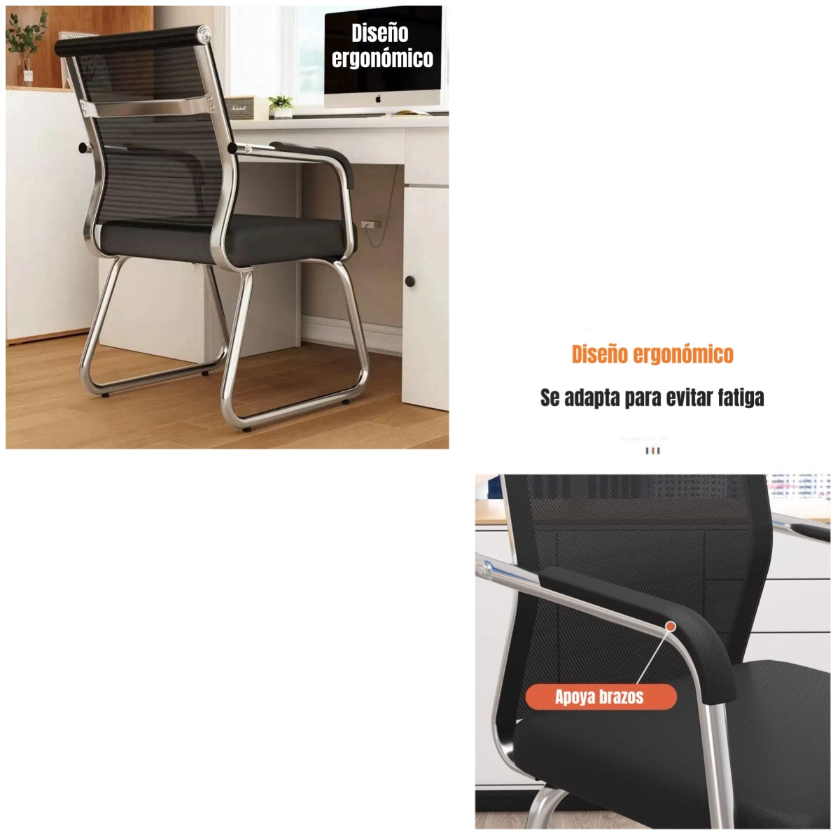 Silla de Escritorio Oficina Flex Negra by LuBabycas