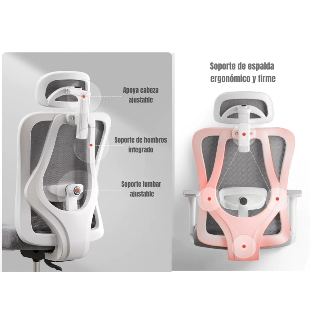Silla de Escritorio Premium Con Apoya Pies W205 Negra LuBabycas