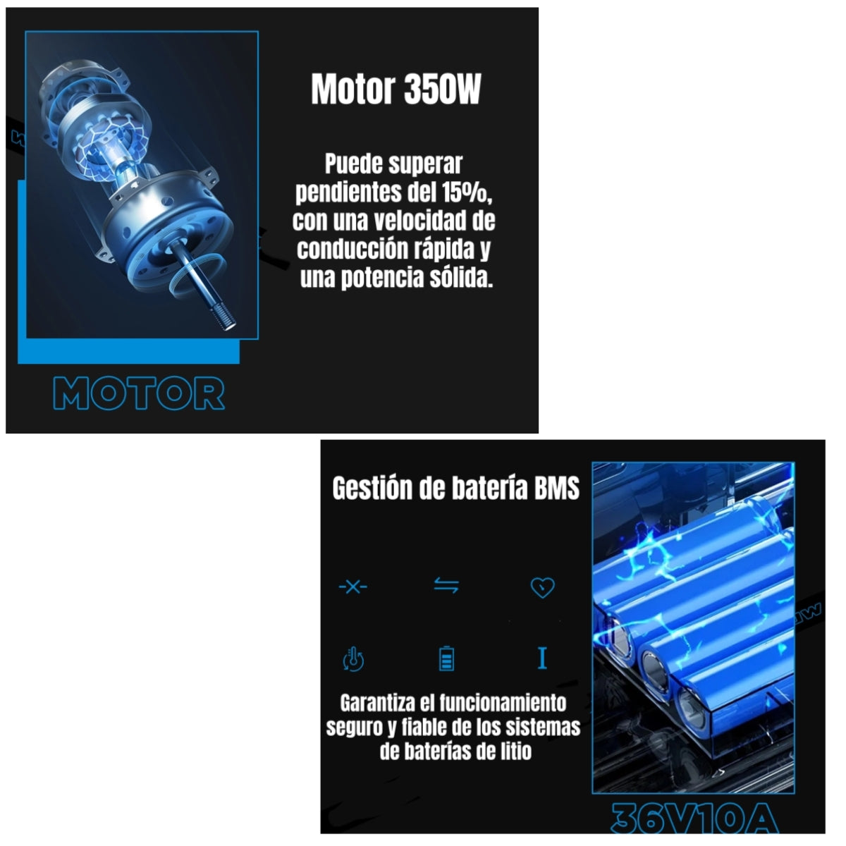 Scooter Eléctrico Aluminio Con APP 30KM 36V 350W E9Pro